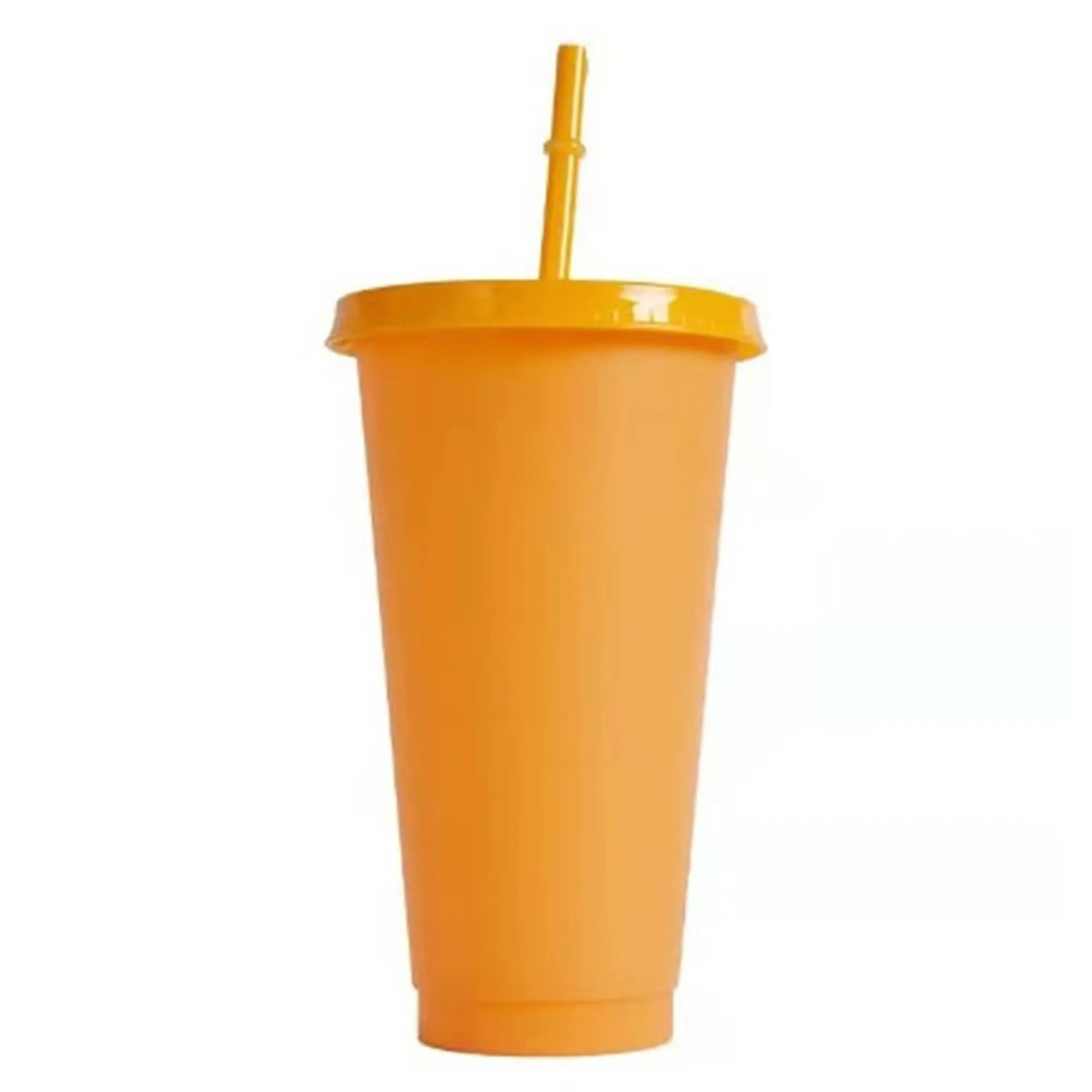 24Oz Reusable PP Cups with Lid and Straw 2