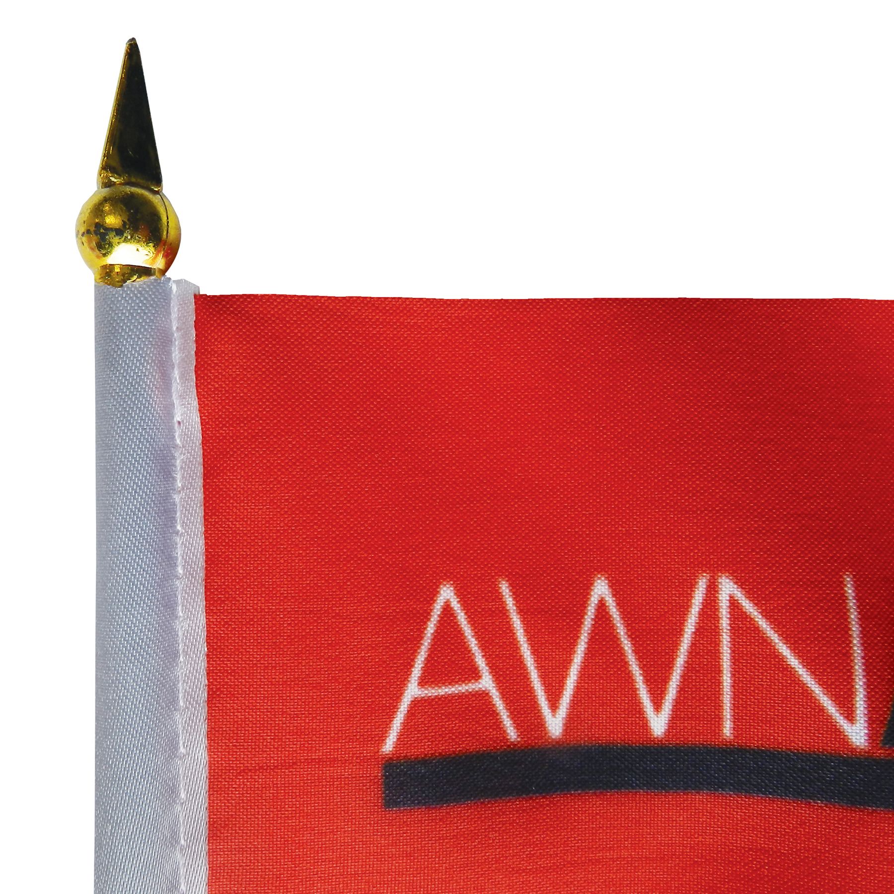 4" x 6" Single Reverse Stick Flag with Black Plastic Weighted Base 11