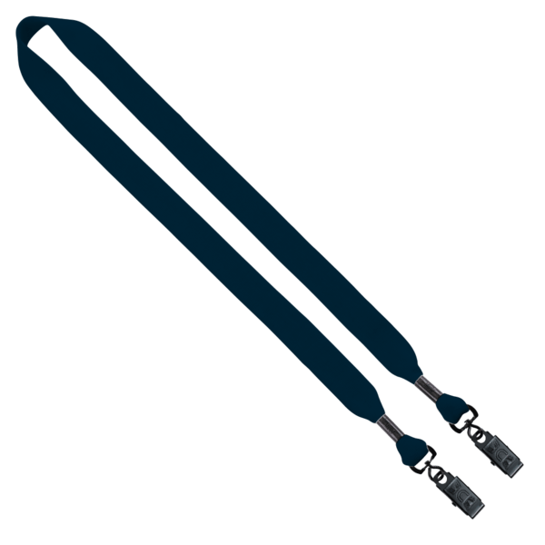 3/4" Cotton Double Bulldog Clip Lanyard 17