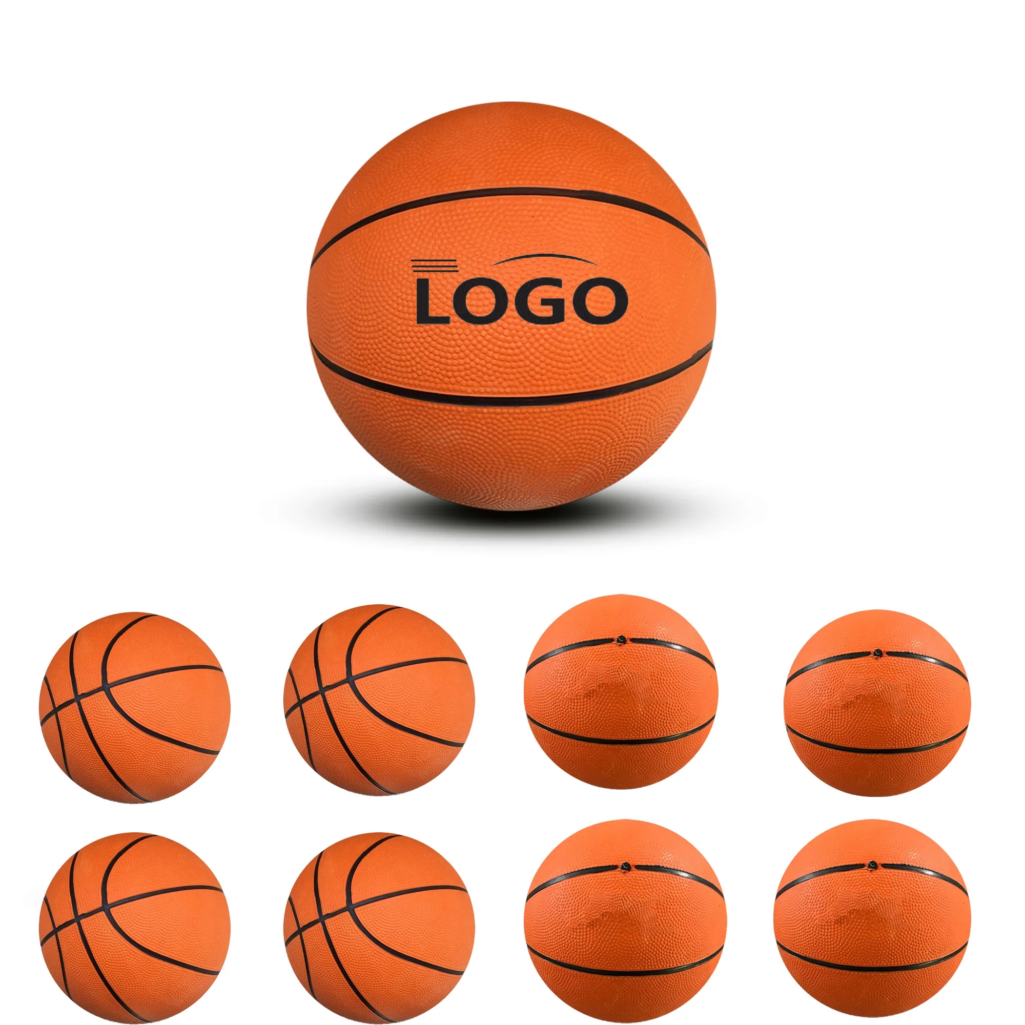 Size 7 Indoor Outdoor Rubber Basketball MOQ 50PCS 2