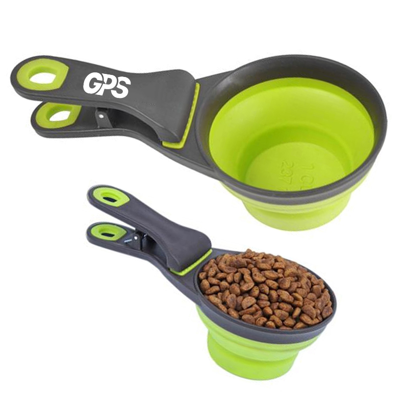 7 1/2 " Pet Food Scoop With Collapsible Clip 2