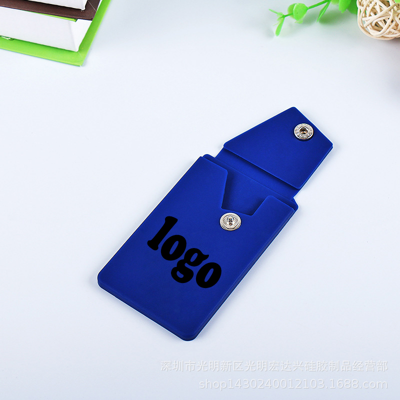Button Silicone Phone Card Holder 1