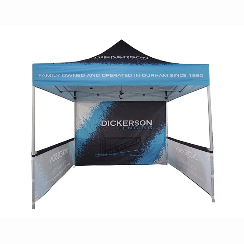 10' Square Tent W/ Two Half Walls and One Full 1