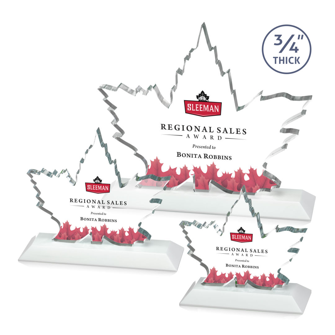 Maple Leaf VividPrint™ Award - White 7