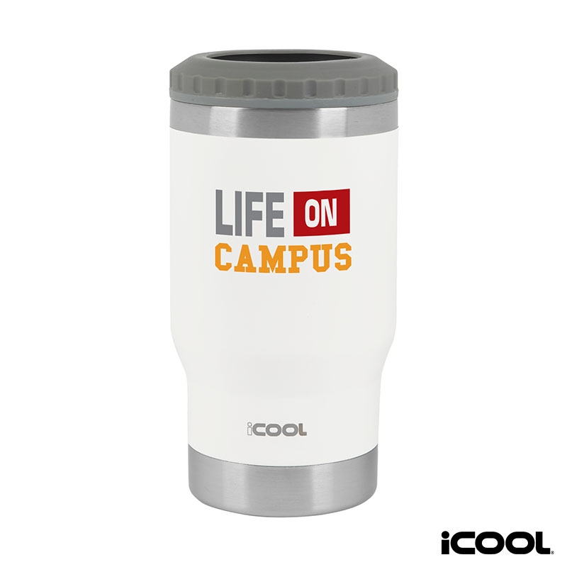 iCOOL® Oswego 14 oz. Double Wall Stainless Steel Can Cooler / Tumbler 12