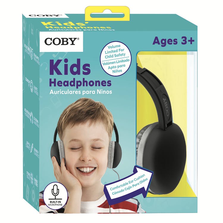 Volume-Safe Kids' Headphones - Black Ages 3+ 1