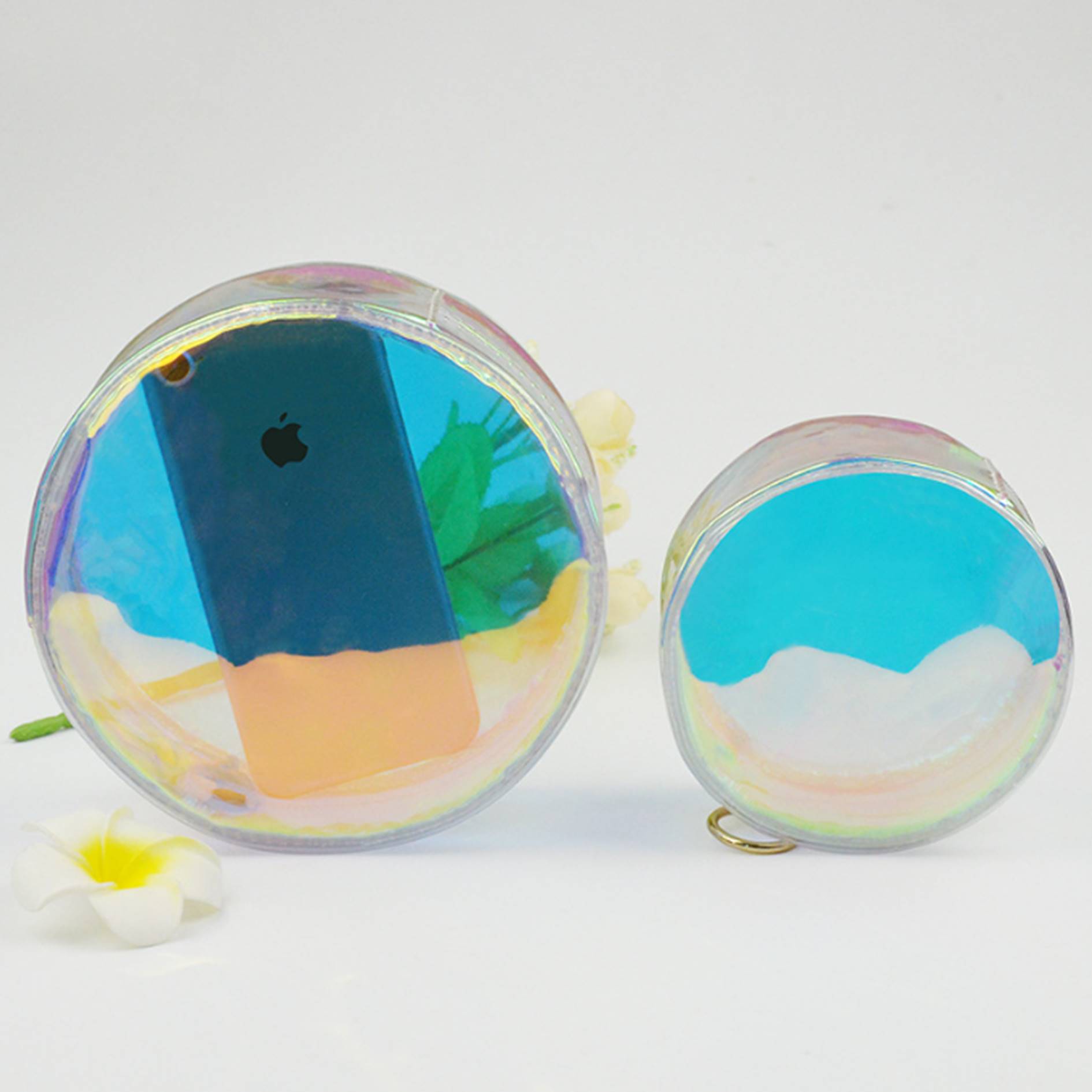 Holographic Clear Round Travel Bag 4