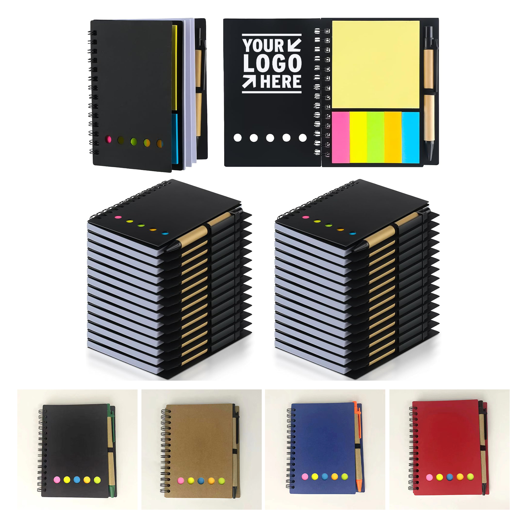 5.28" x 4.13" 150 Sheets Spiral Notebook 1