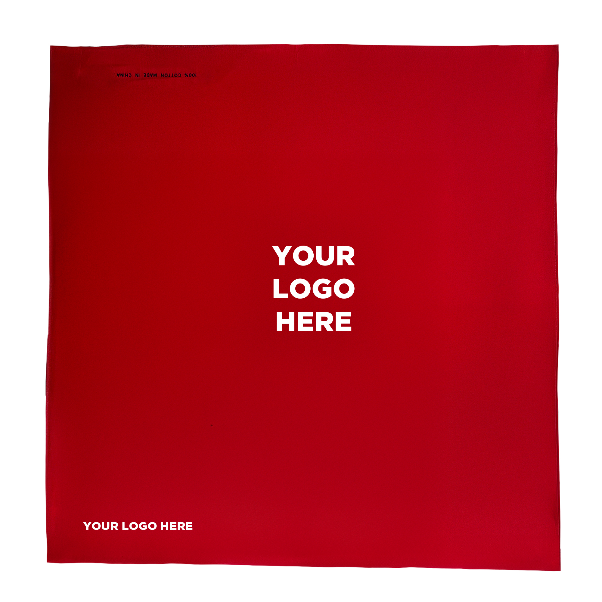 Solid Red 22" x 22" Cotton Bandana 3