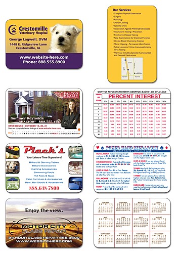 Custom Size / Shape - UV-Coated (1S) Plastic Card (8 Up) - 10 pt. 4