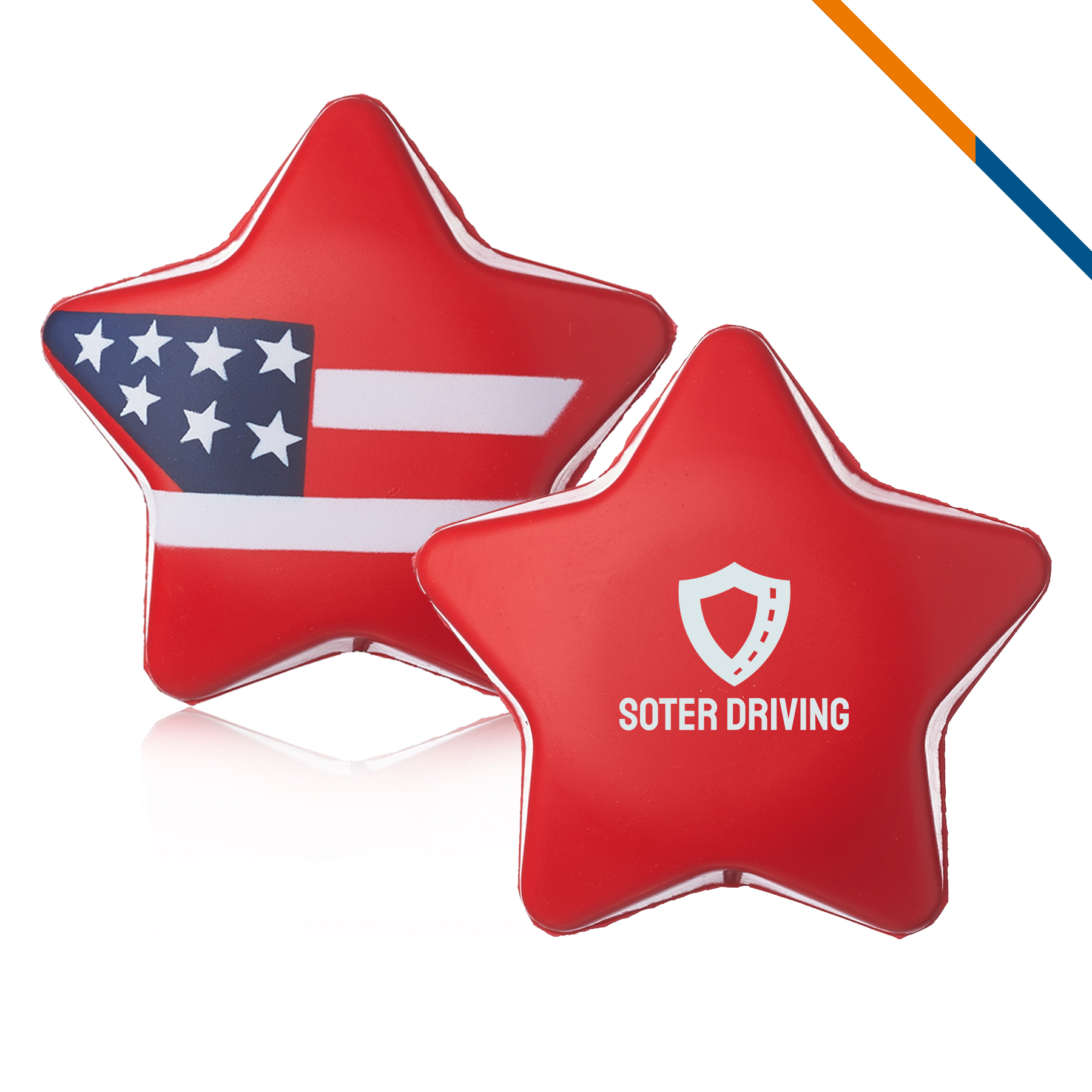 Neon Patriotic Star Stress Ball 1