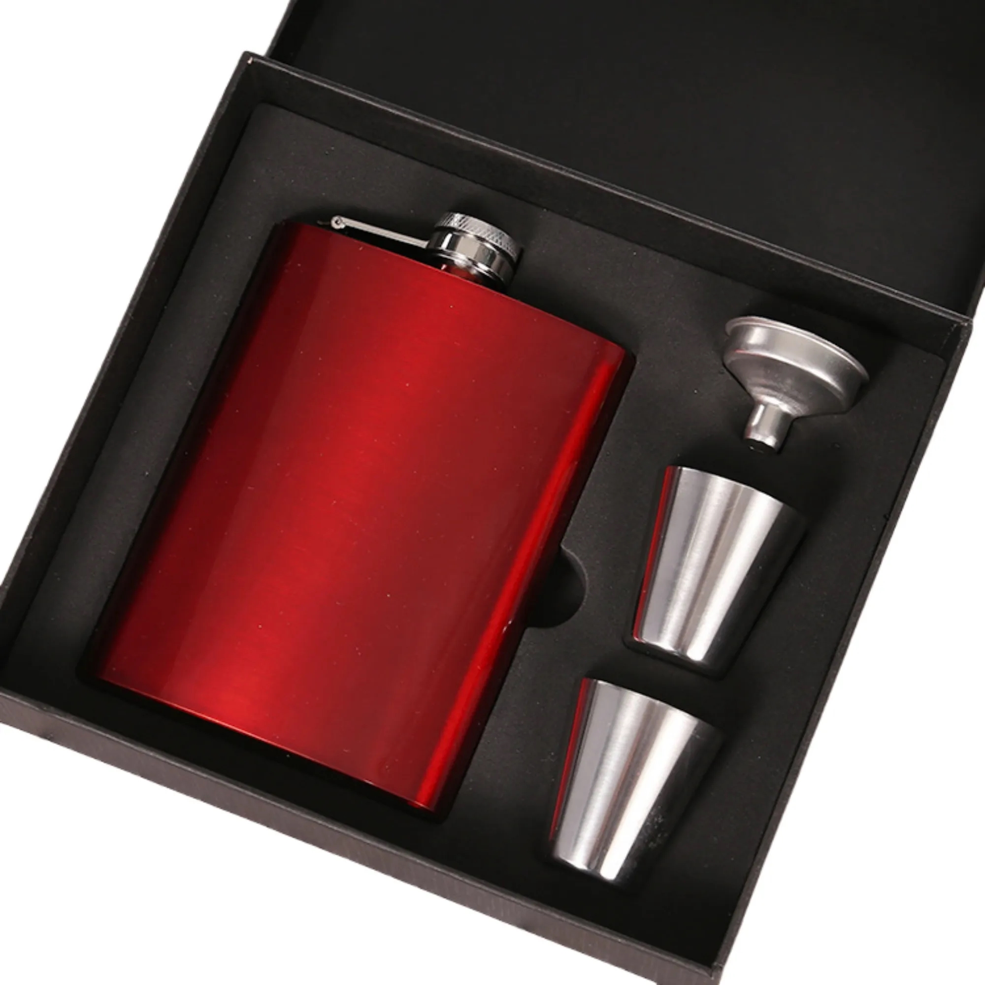 7oz Portable Stainless Steel Drinkware Set Gift Box, custom water bottle with logo imprint 3