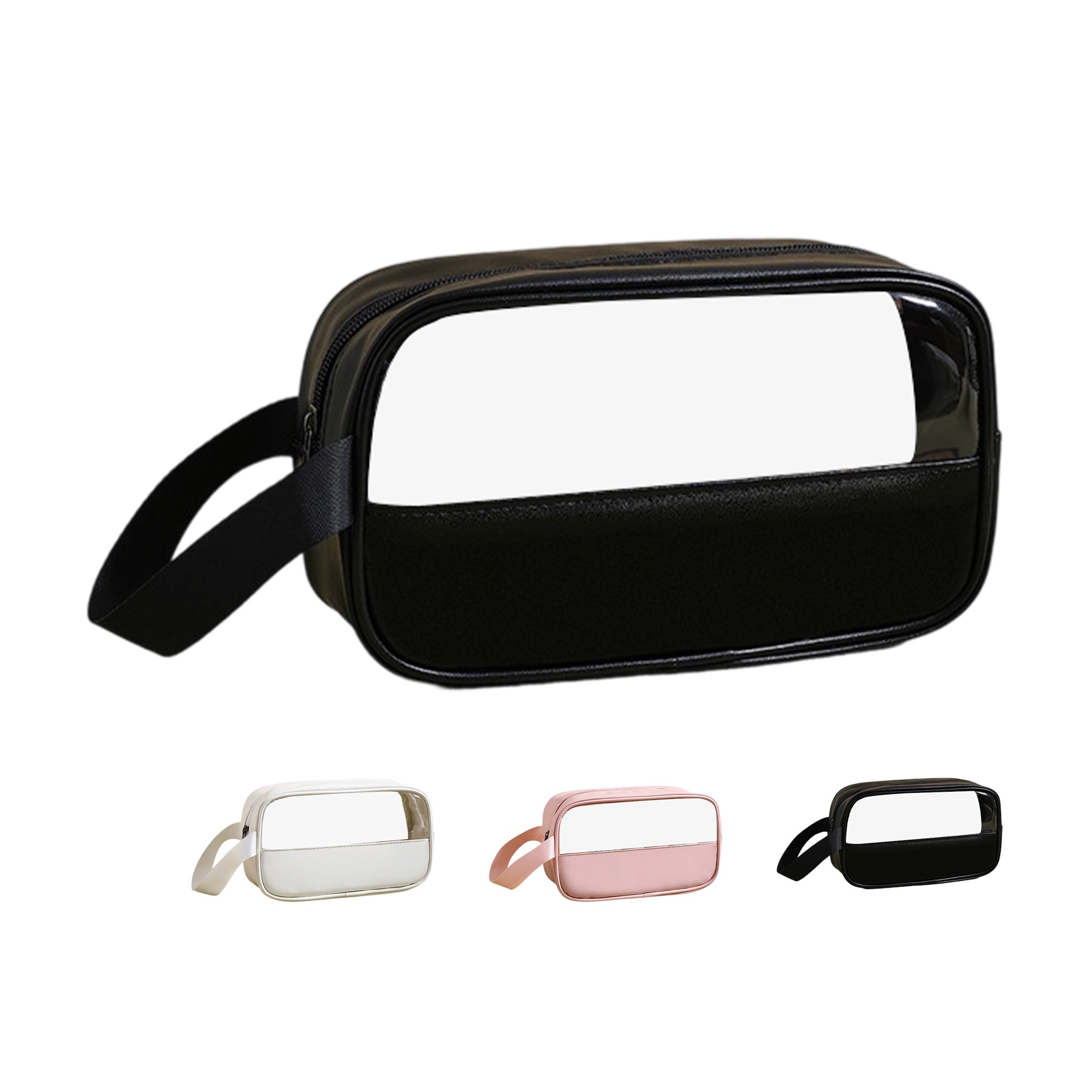 PVC PU Leather Transparent Makeup Storage Travel Bag 9