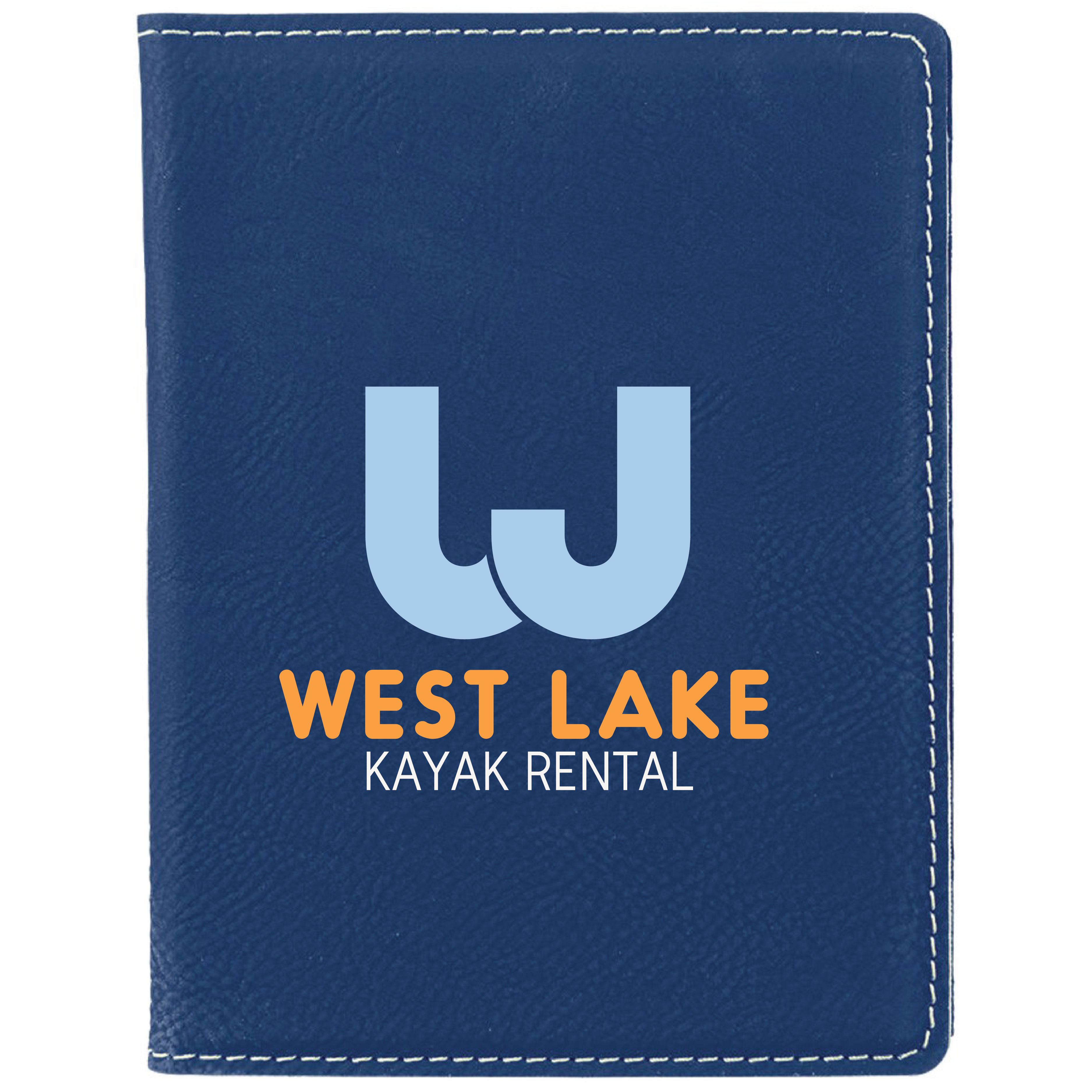 Blue/Silver Leatherette Passport Holder
