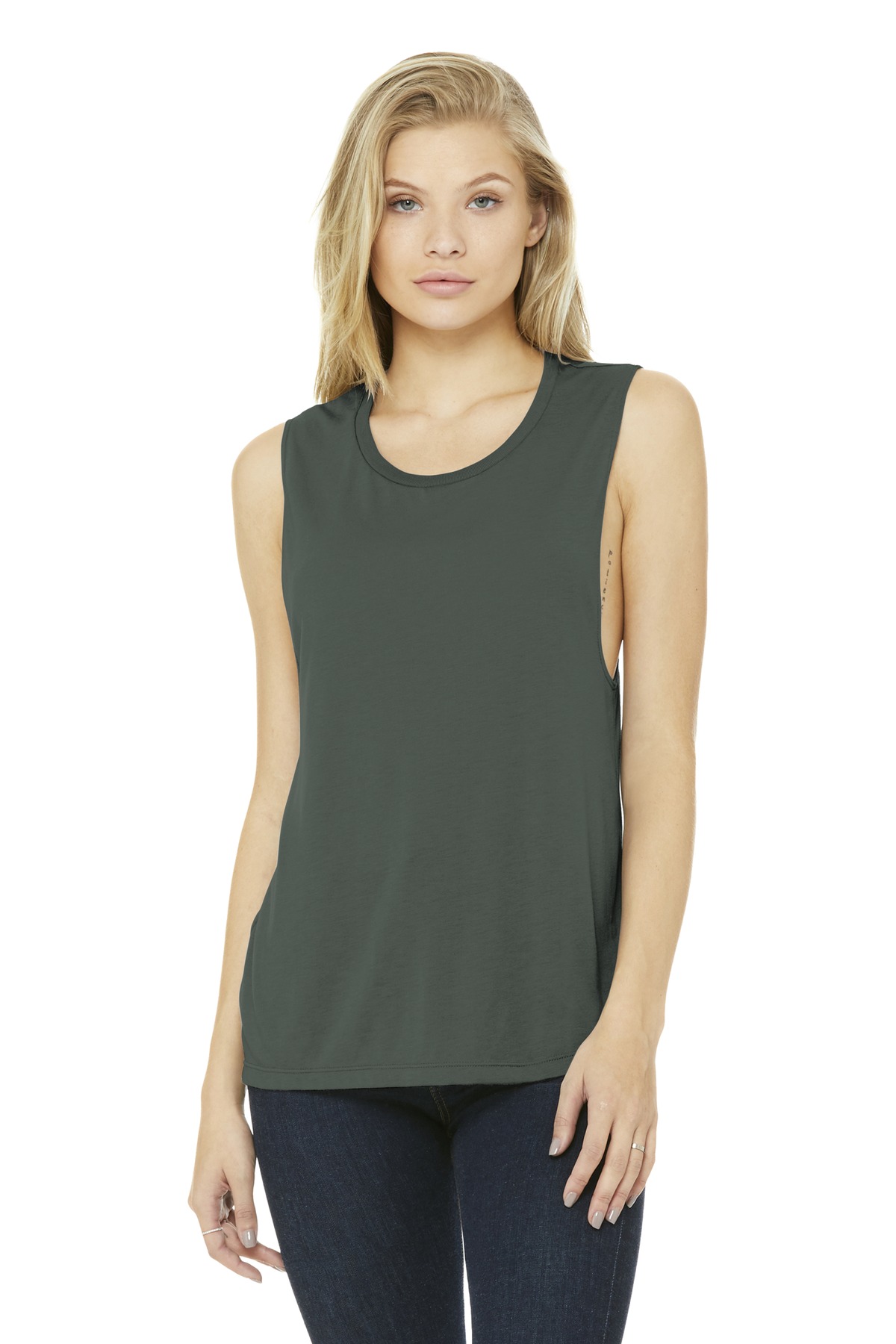 BELLA+CANVAS Women's Flowy Scoop Muscle Tank. BC8803 52