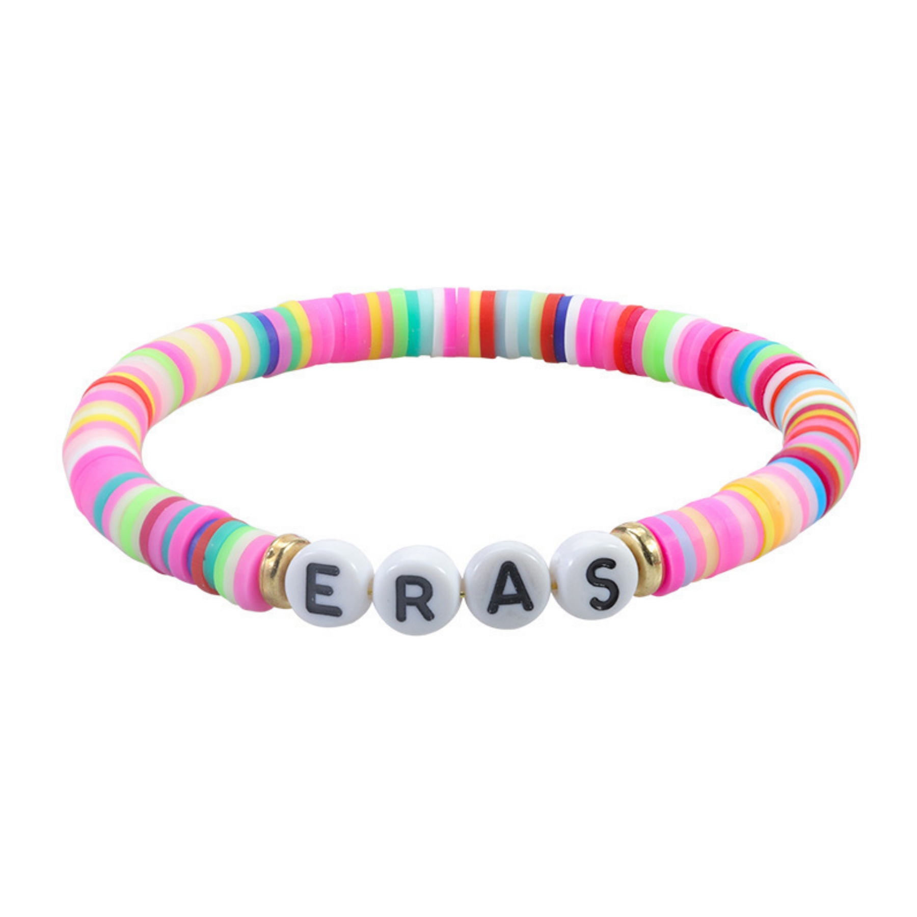 Handmade Bohemian Stackable Letter Beaded Soft Clay Bracelet 8