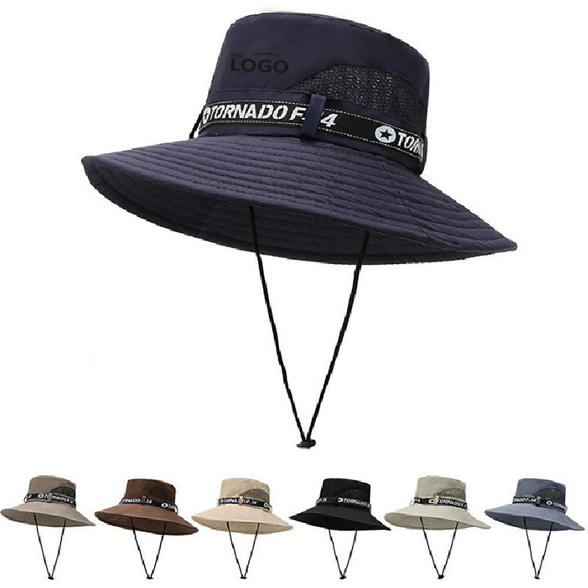 Mesh Wide Brim Sun Bucket Hat 4