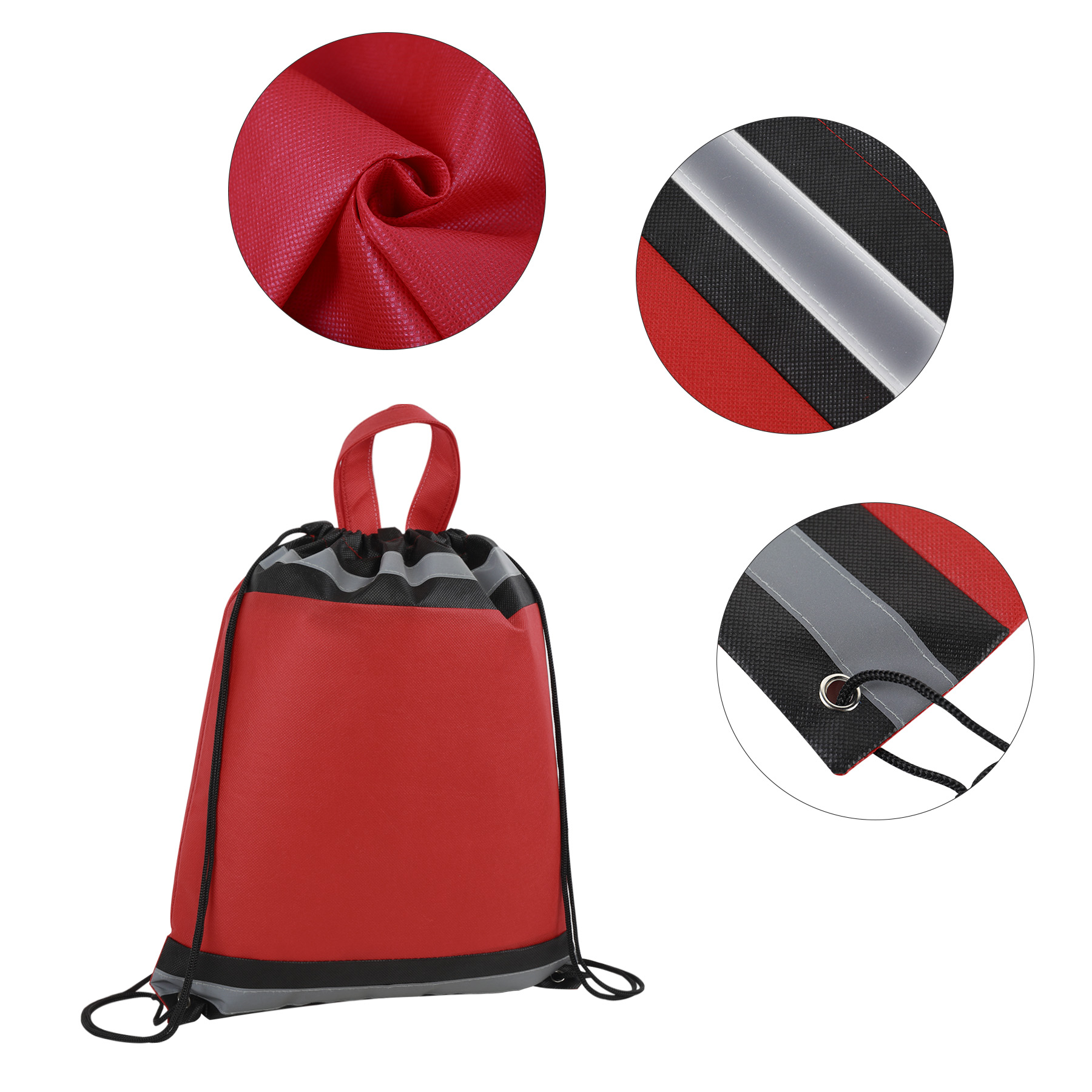 Reflective Non-Woven Drawstring Backpack 12