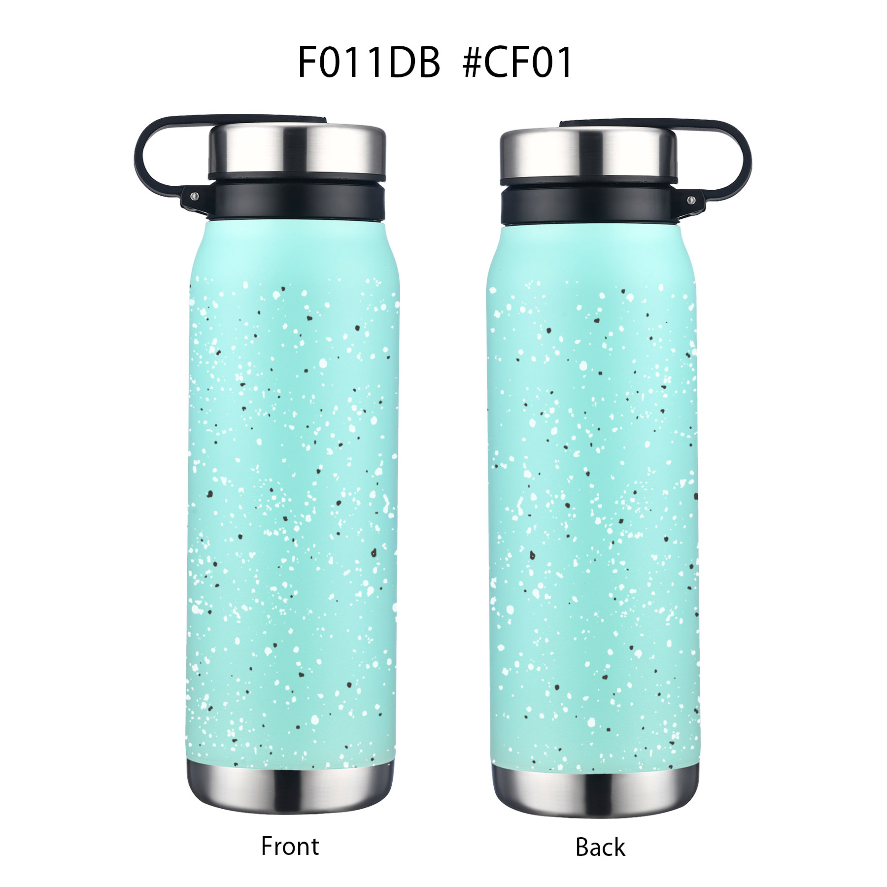 20 oz. Speckled Design Stainless Steel Vacuum Water Bottle w/Twist Lid, custom water bottle with logo imprint 11