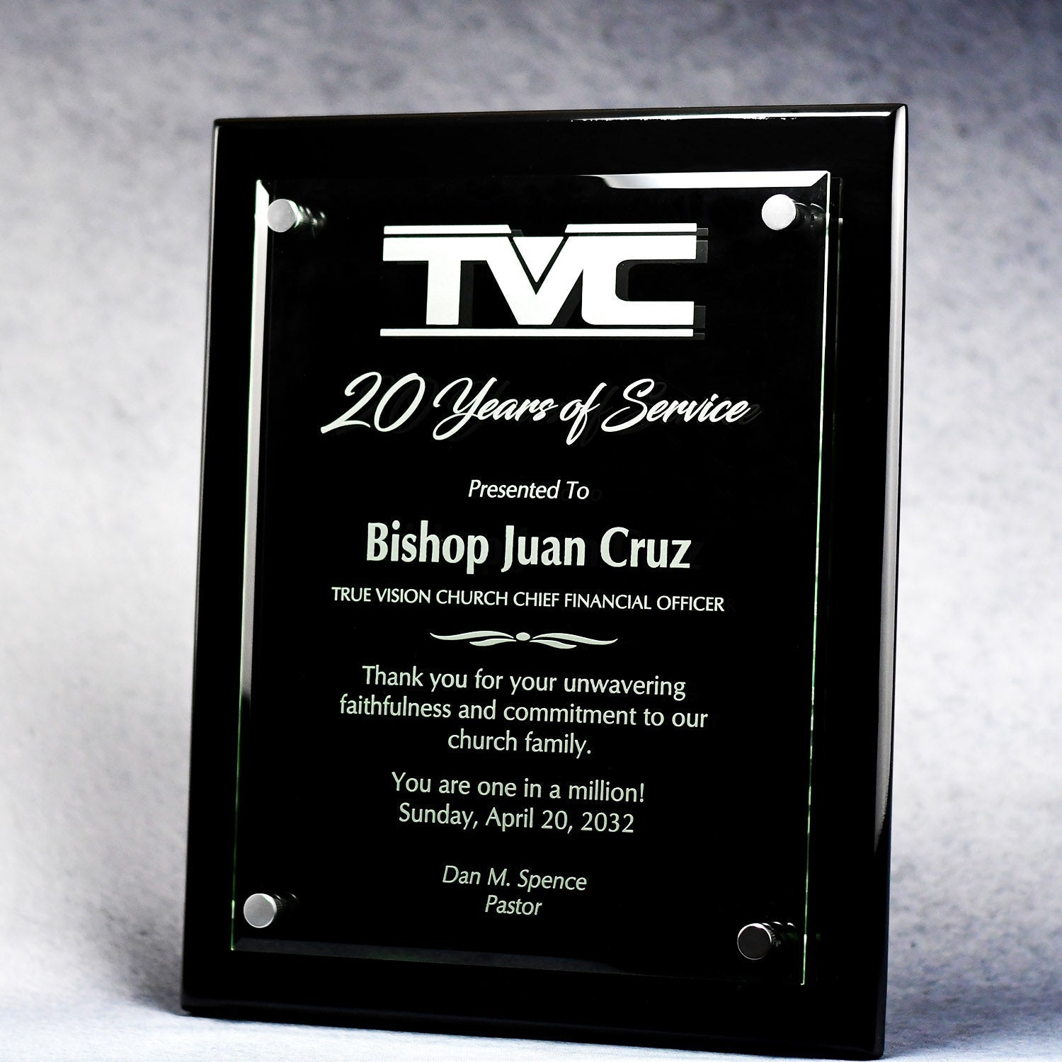 Canterbury Plaque With Stand-Offs Ebony 3