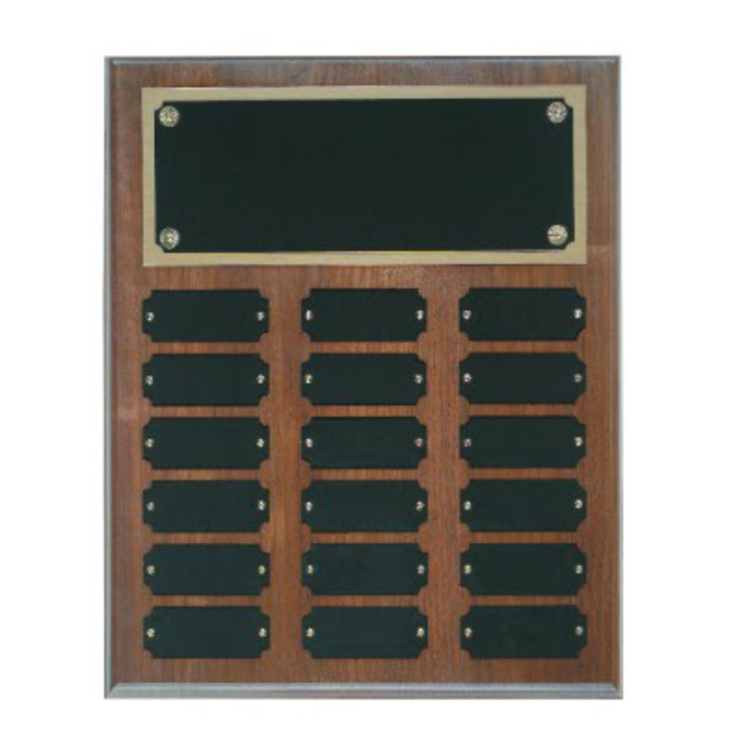 Step Edge Genuine Walnut 18 Plate Perpetual Plaque (10.5" x 13") 3
