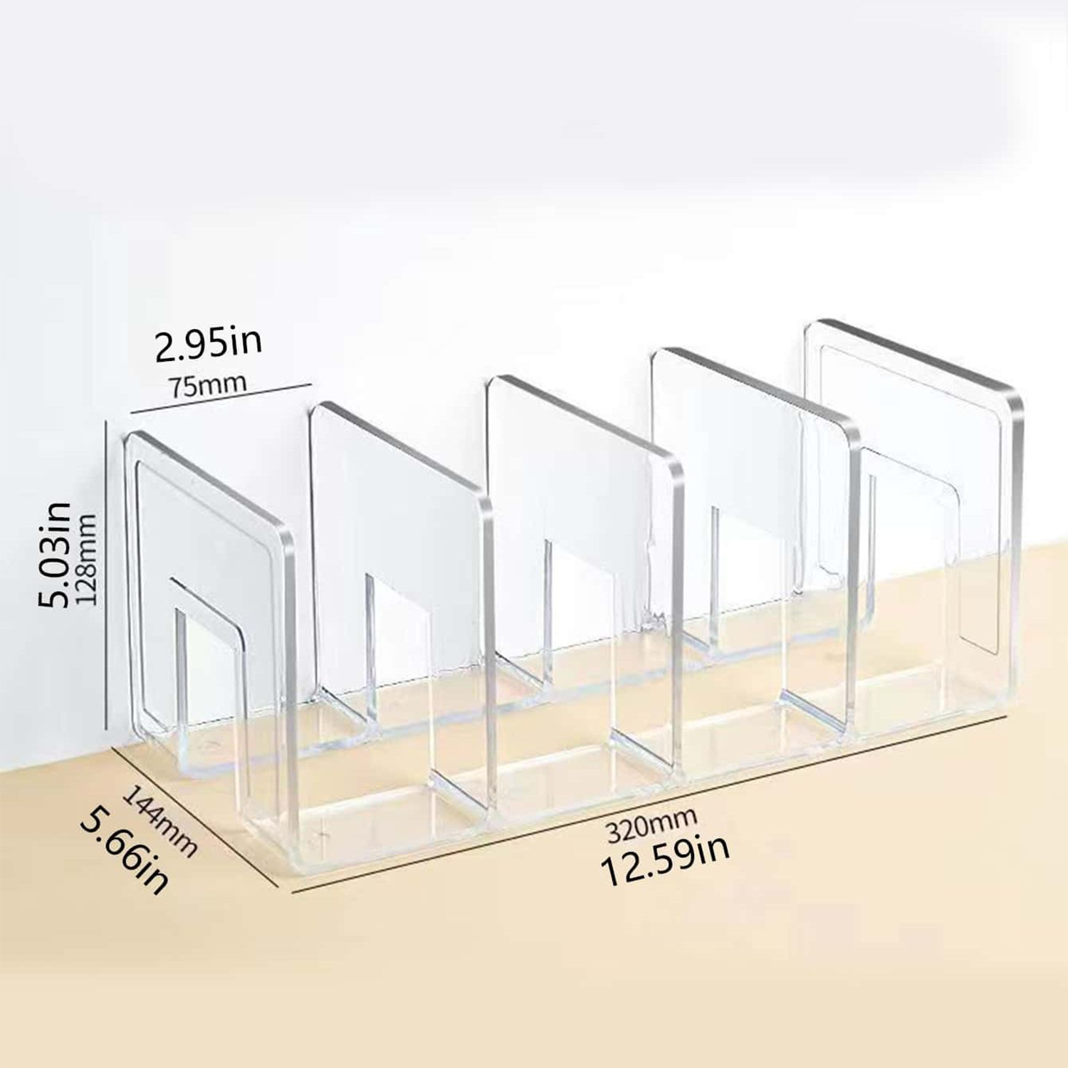 Clear Acrylic Multi Compartment Display Rack 10
