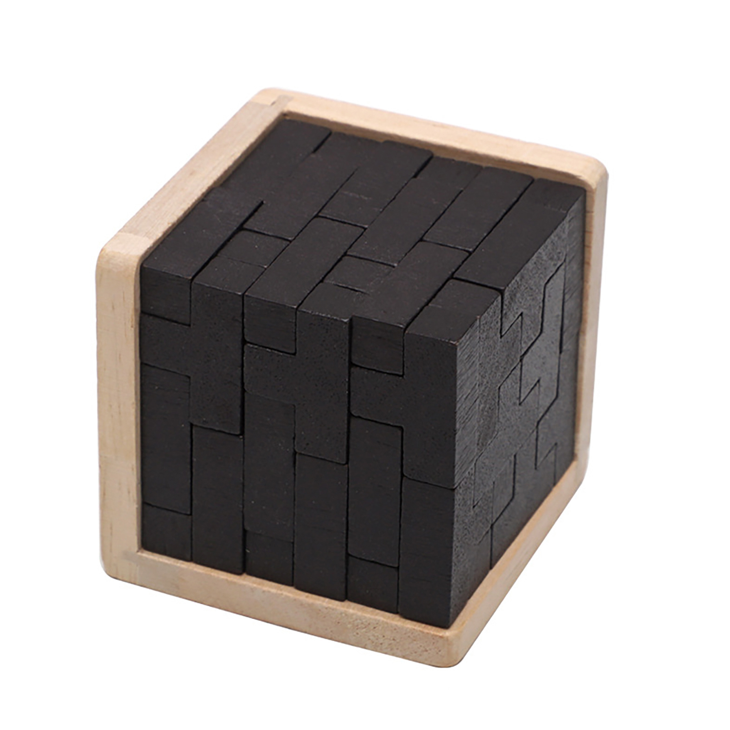 54pcs Fun Wooden Square Building Block Puzzle Toy 2