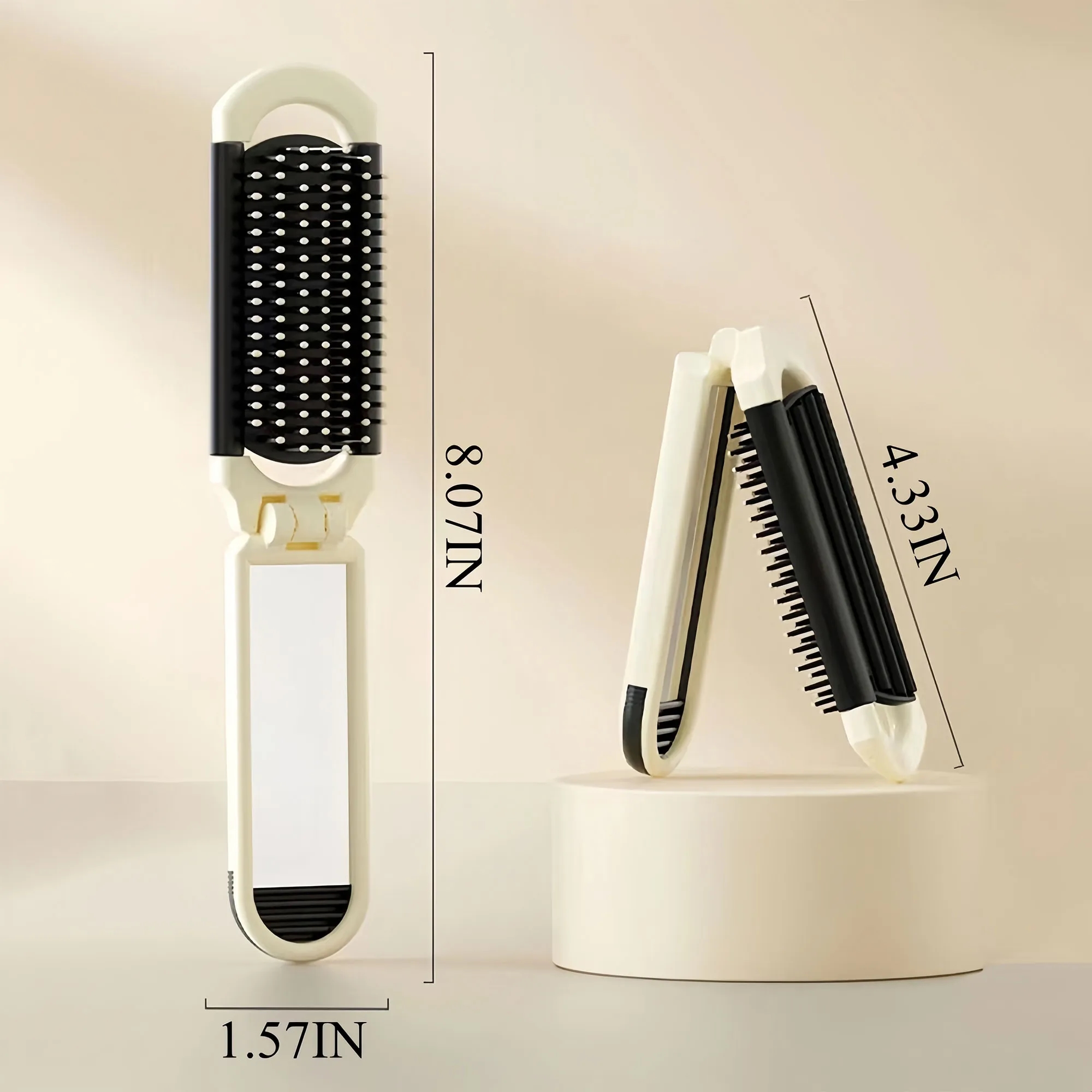 Premium Foldable Mirror Comb With Air Cushion Massage 4