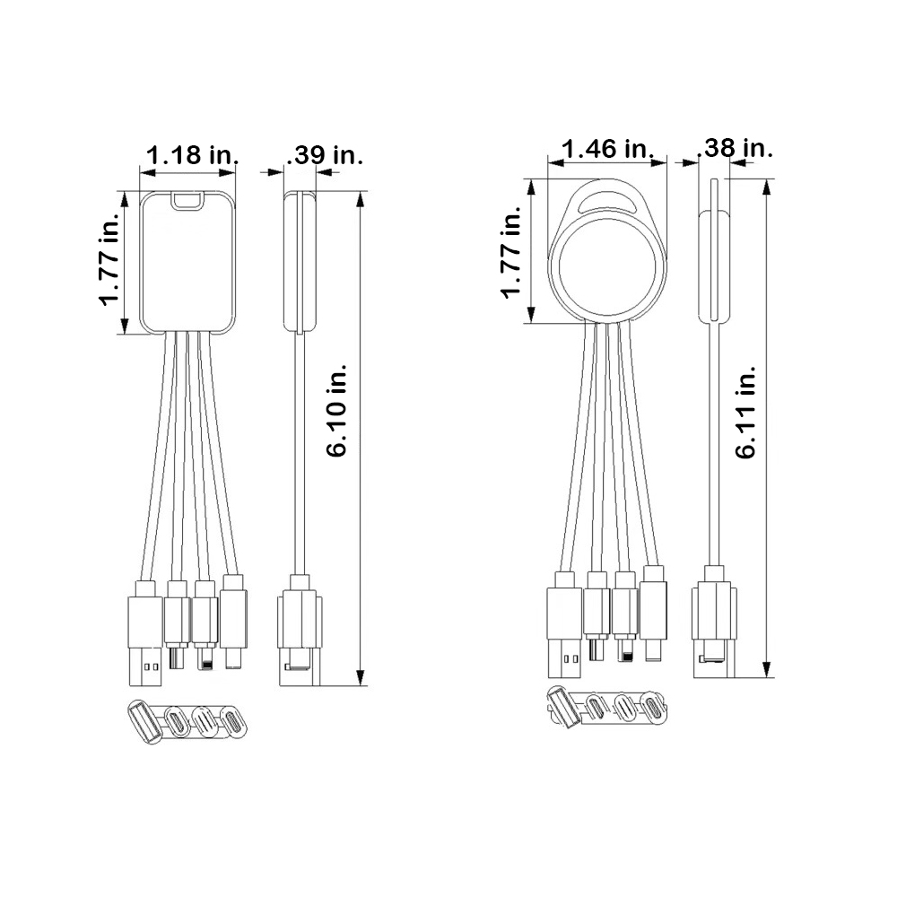 4-in-1 Logo Lighting Charging Cable 5