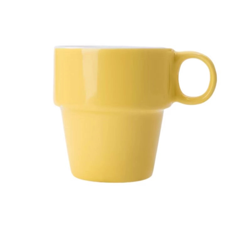 Custom 9 oz Ceramic stacked coffee cup 12