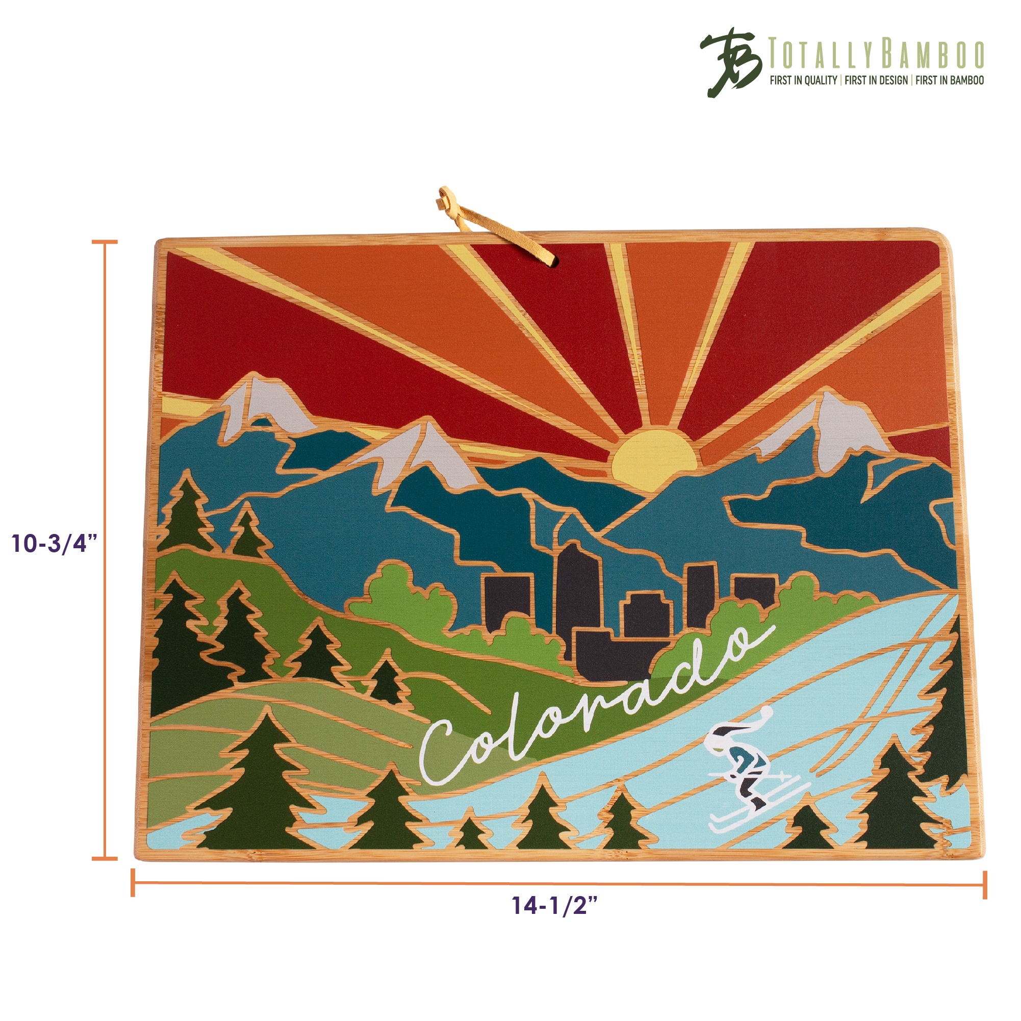 Colorado State Shaped Cutting and Serving Board with Artwork by Summer Stokes 5