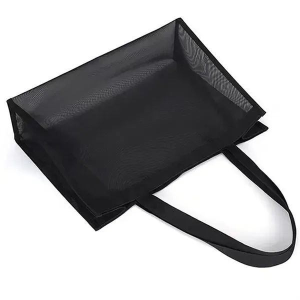 Small Mesh Beach Bag - Lightweight Carryall Tote 10