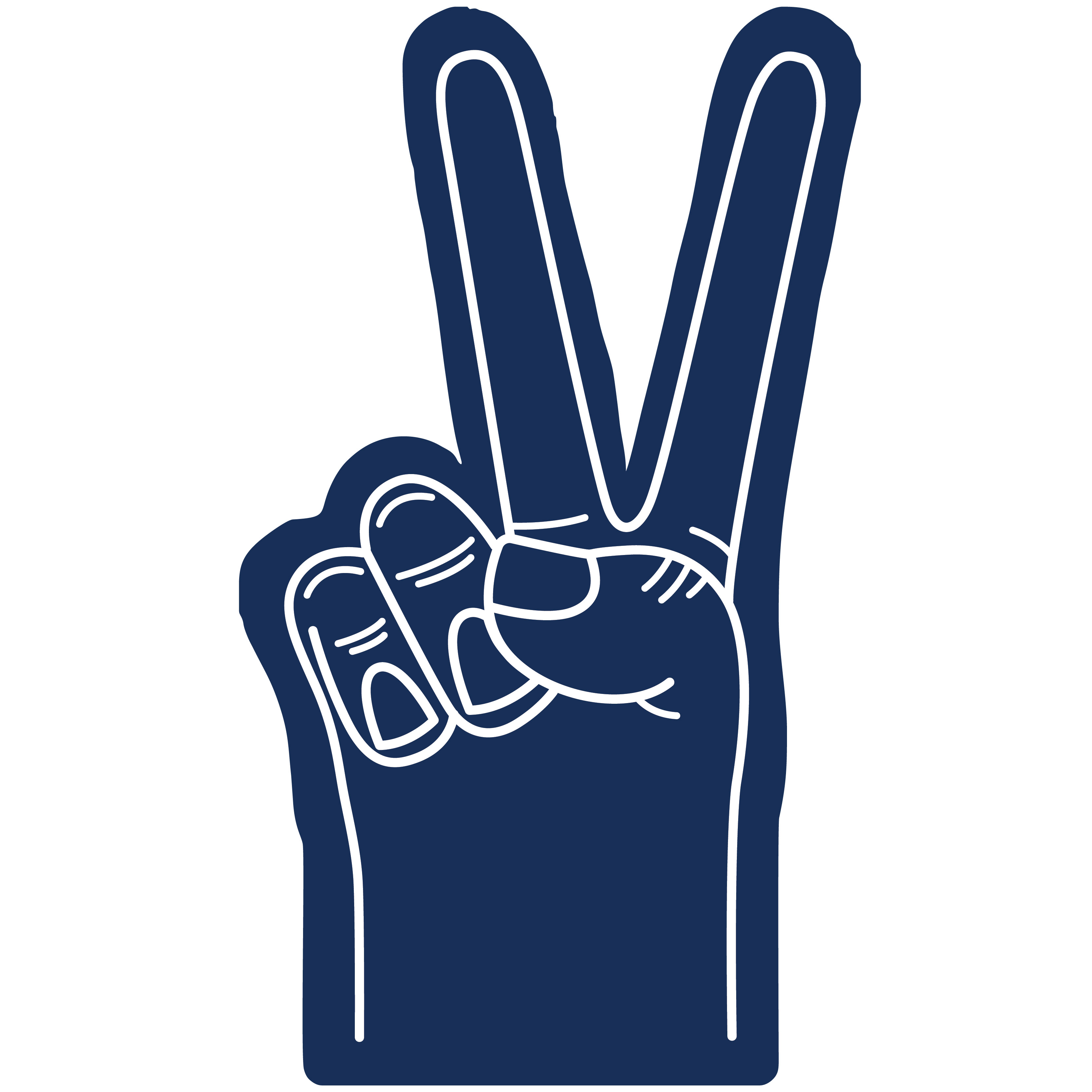 6.5" Peace/Victory Hand 13