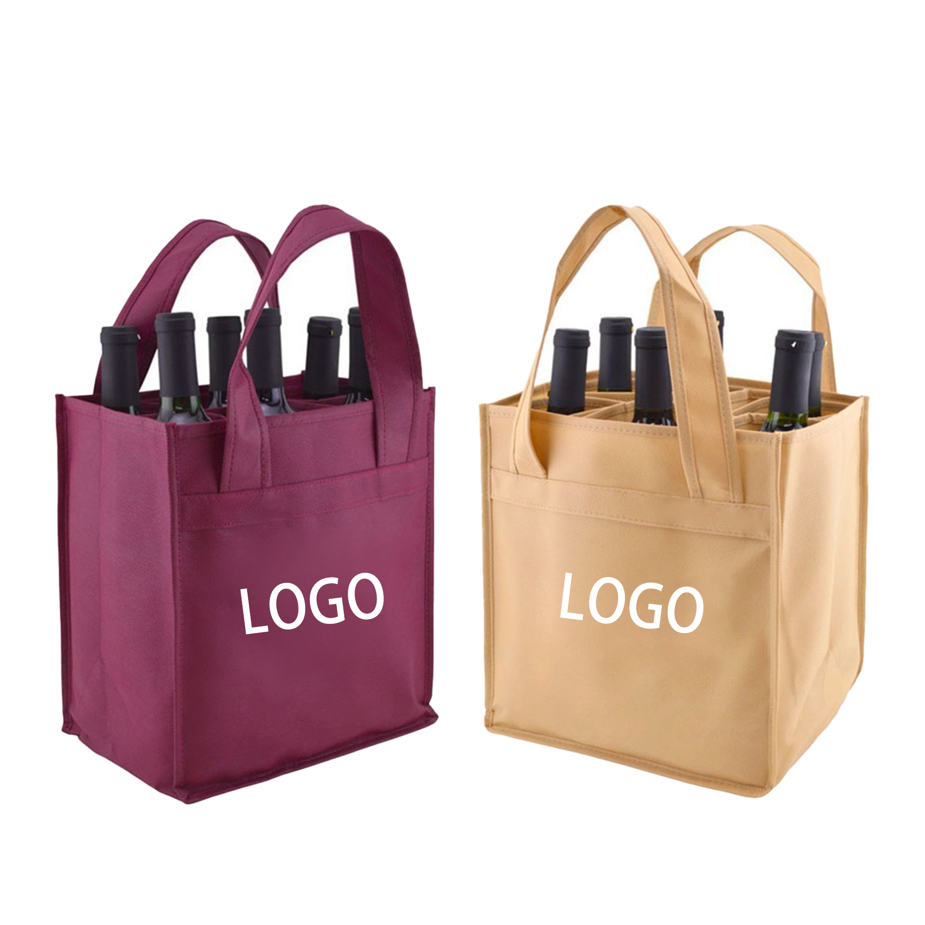 Non-Woven 6 Bottle Wine Tote 2