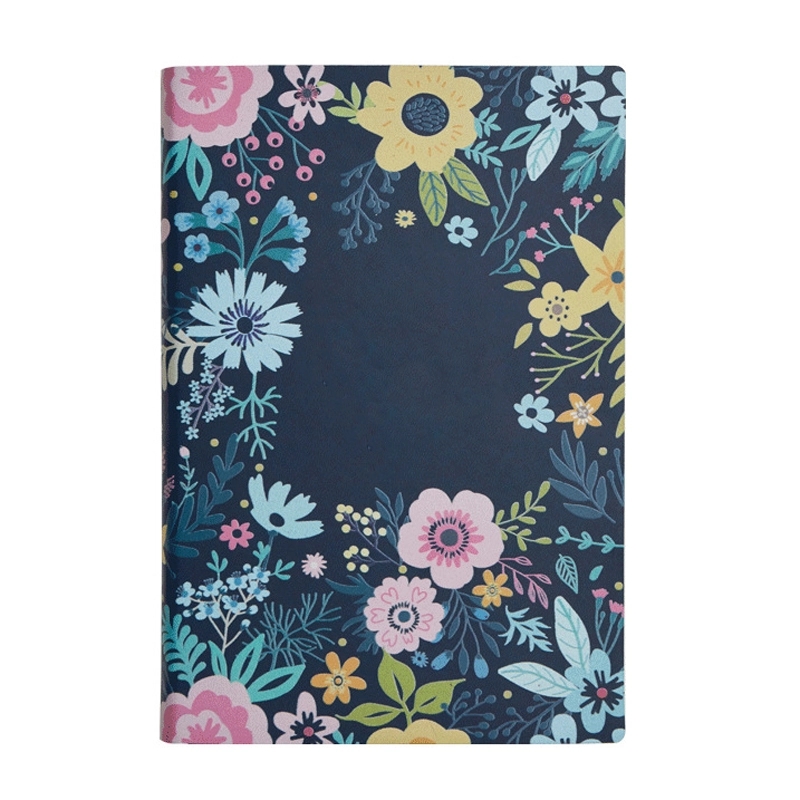 PU Leather A5 Flower Business Travel Journal Notebook 4