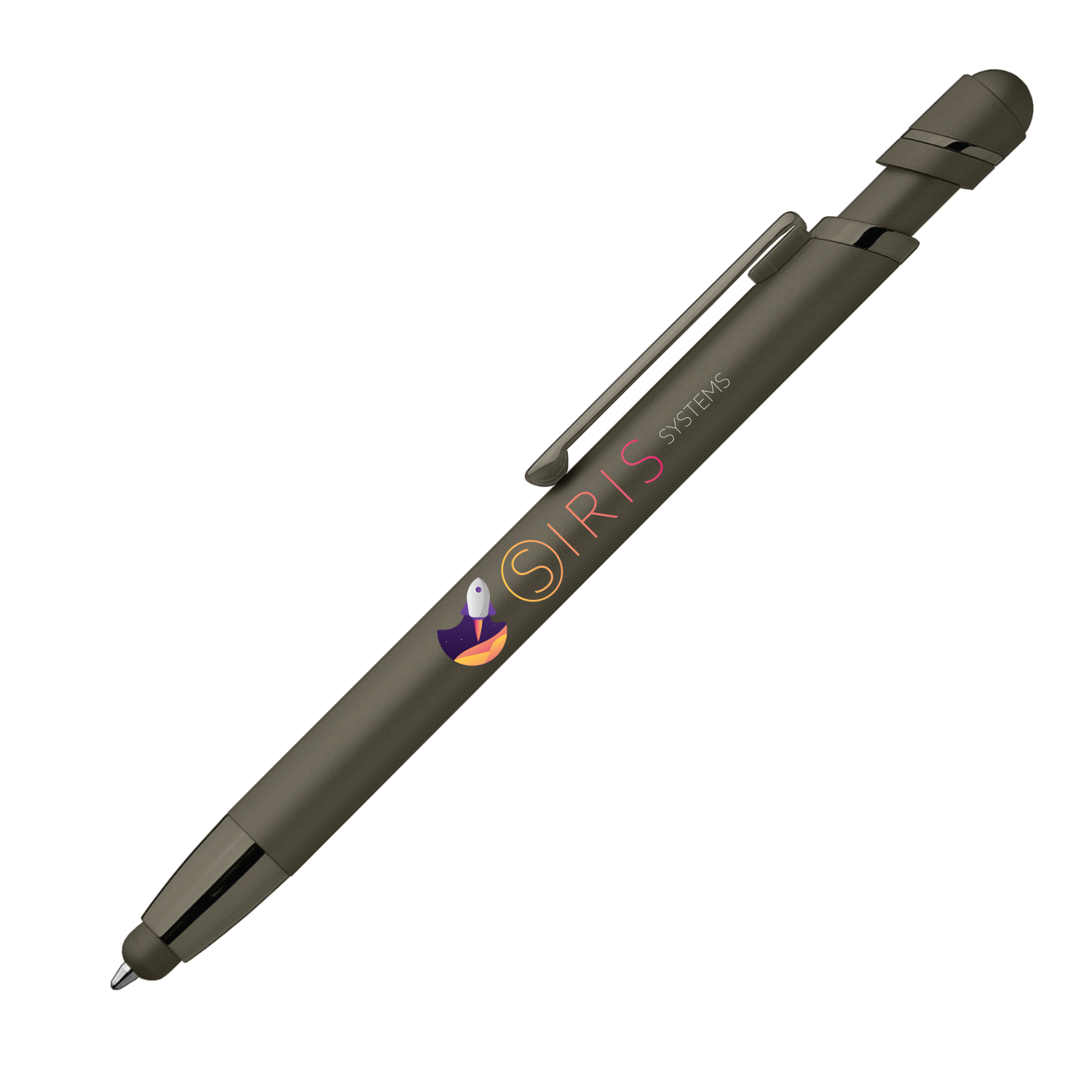 Pluto Softy Metal Pen with Stylus (Full Color Imprint) 6