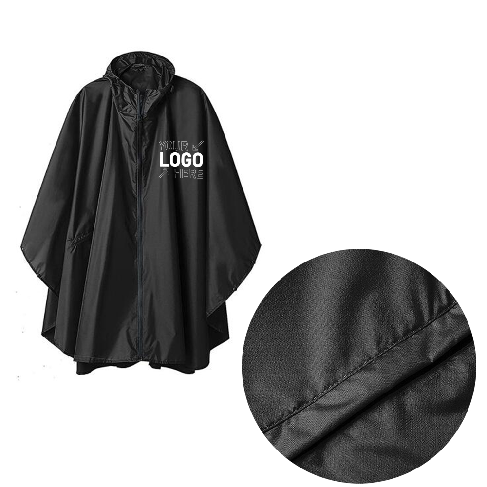 Rain Poncho Jacket Coat Hooded 1