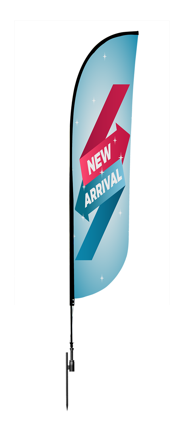 6ft Convex Shape Feather Flag Kit - 2 Side Imprint 2