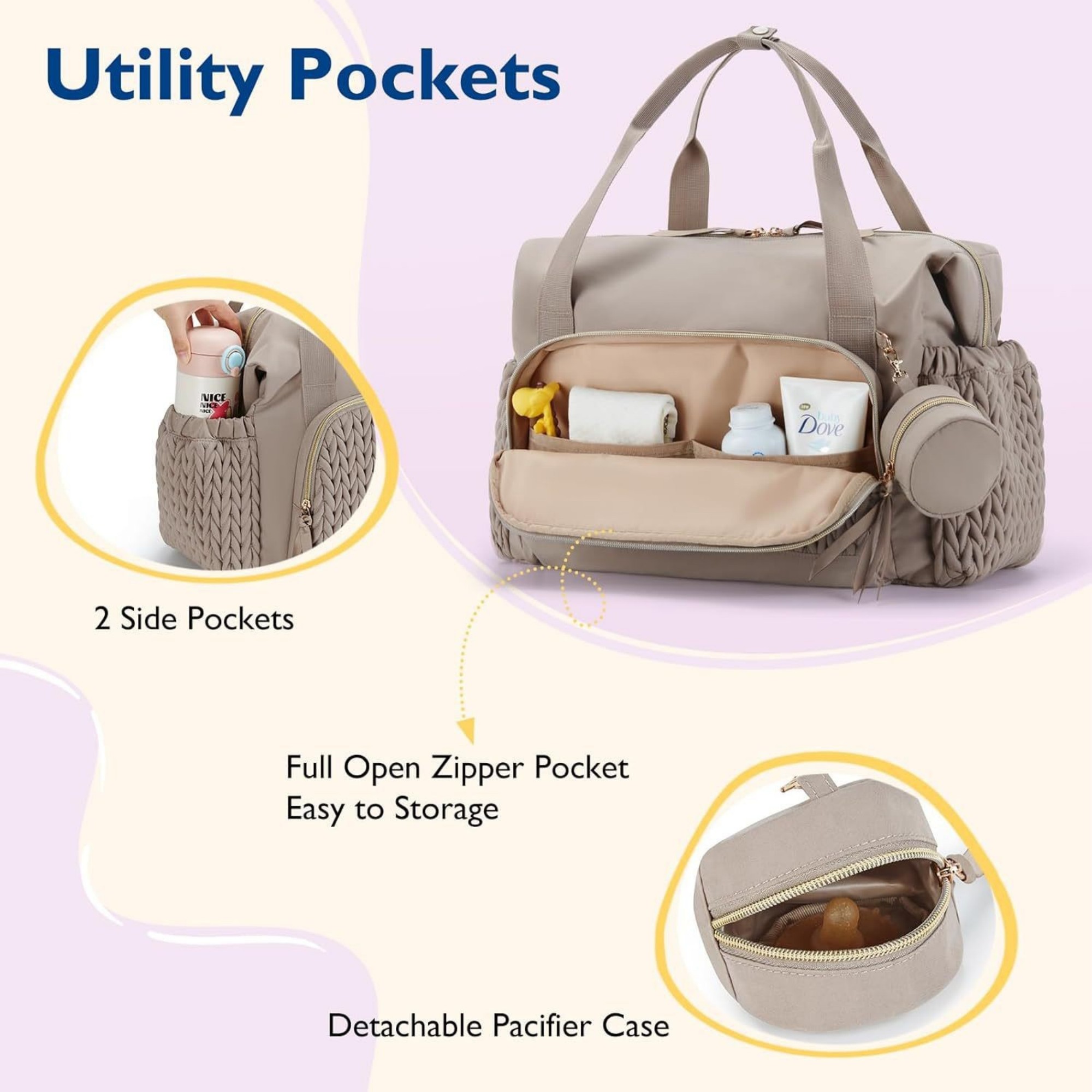Large Capacity Tote Bag, custom tote bag with logo imprint 2
