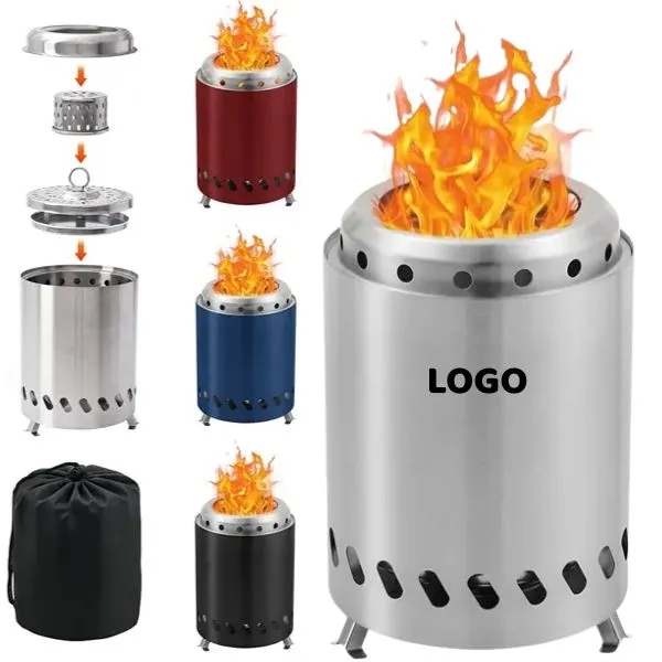 Outdoor Camping Fire Pit - Portable Steel Bonfire Ring 7