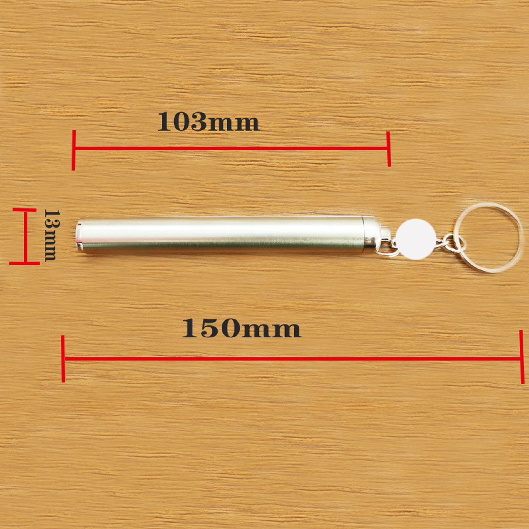 Stainless Steel High Brightness Led Flashlight With Keychain 5