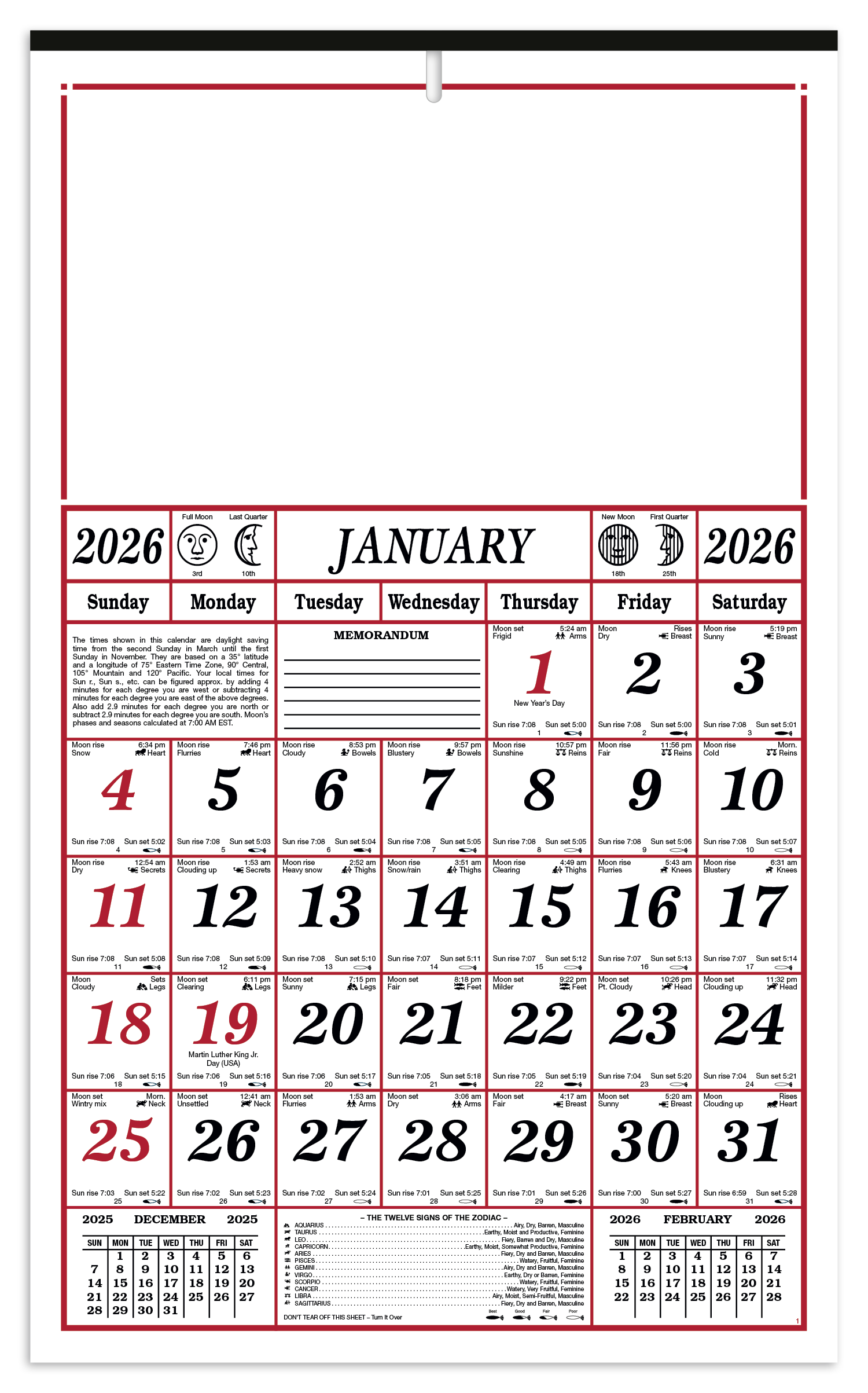 Skinner & Kennedy® 7-Sheet Almanac 4