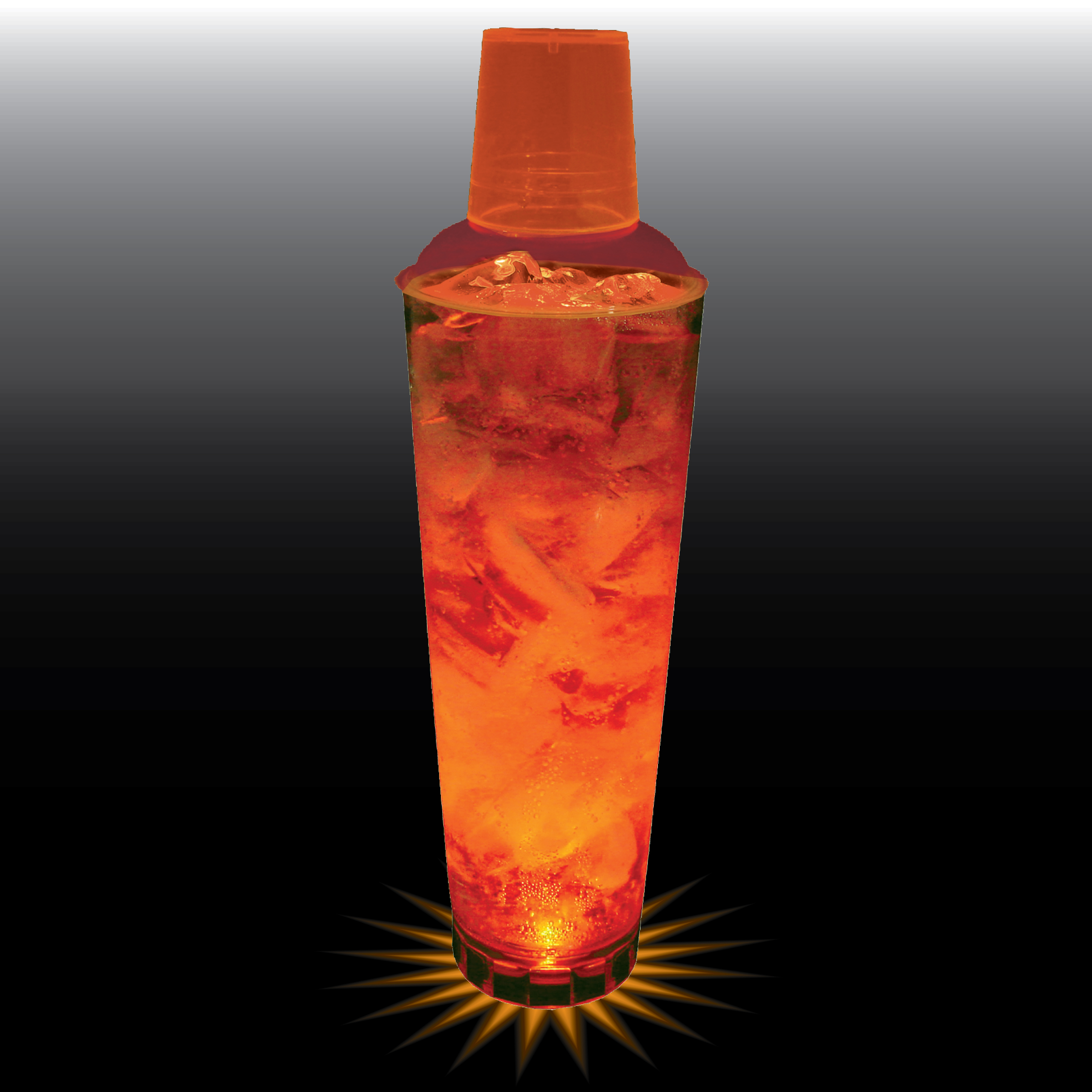 24oz Single Light 3 Piece Large Volume Plastic Cocktail Shaker 3