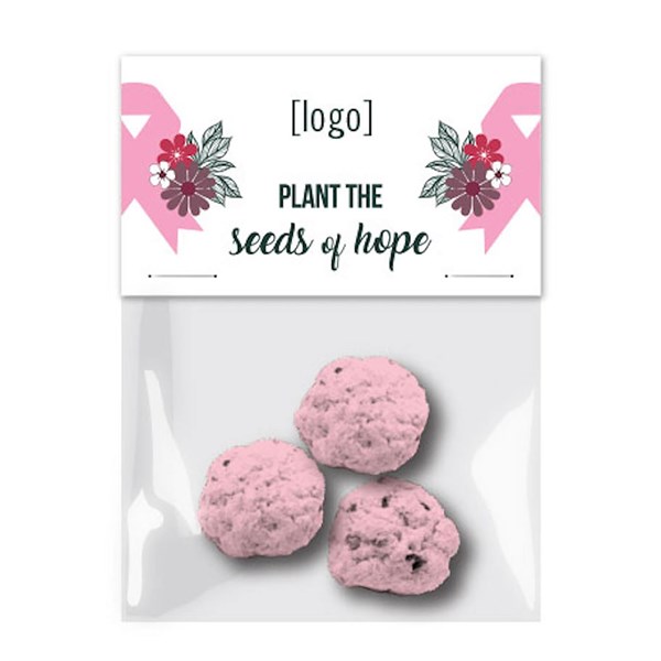 Breast Cancer Awareness Seed Paper Bomb Cello, 3 Pack 4