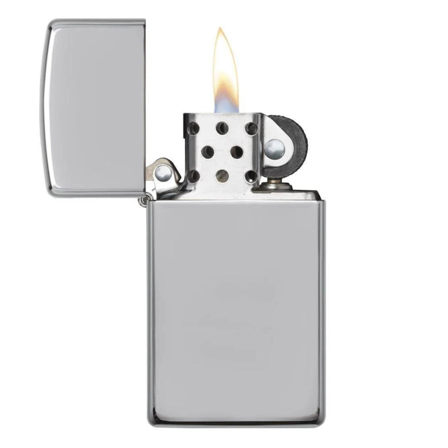 Zippo® USA-Made Slim High Polish Chrome Windproof Lighter 2