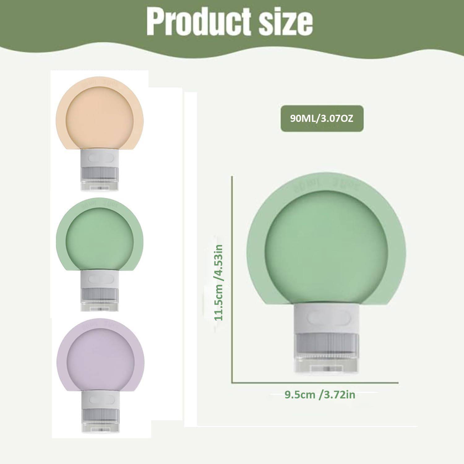 3pcs Silicone Travel Bottle 4