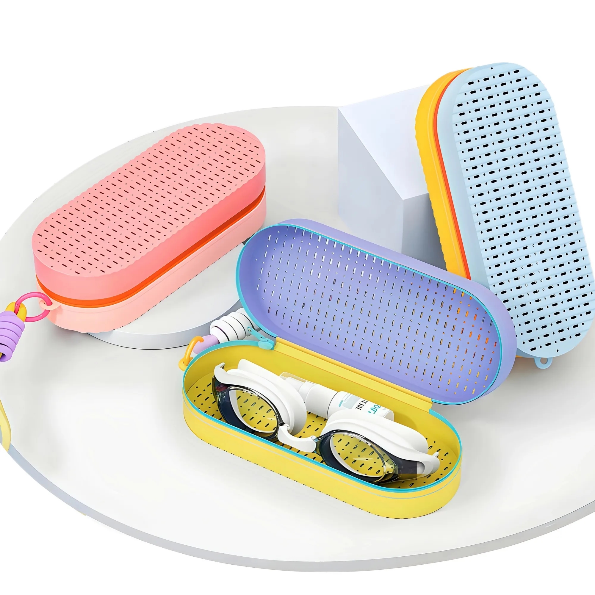 Soft Swim Goggle Case with Drain Hole 2