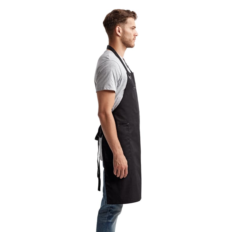 Artisan Collection By Reprime Unisex 'Barley' Contrast Stitch Recycled Bib Apron 21