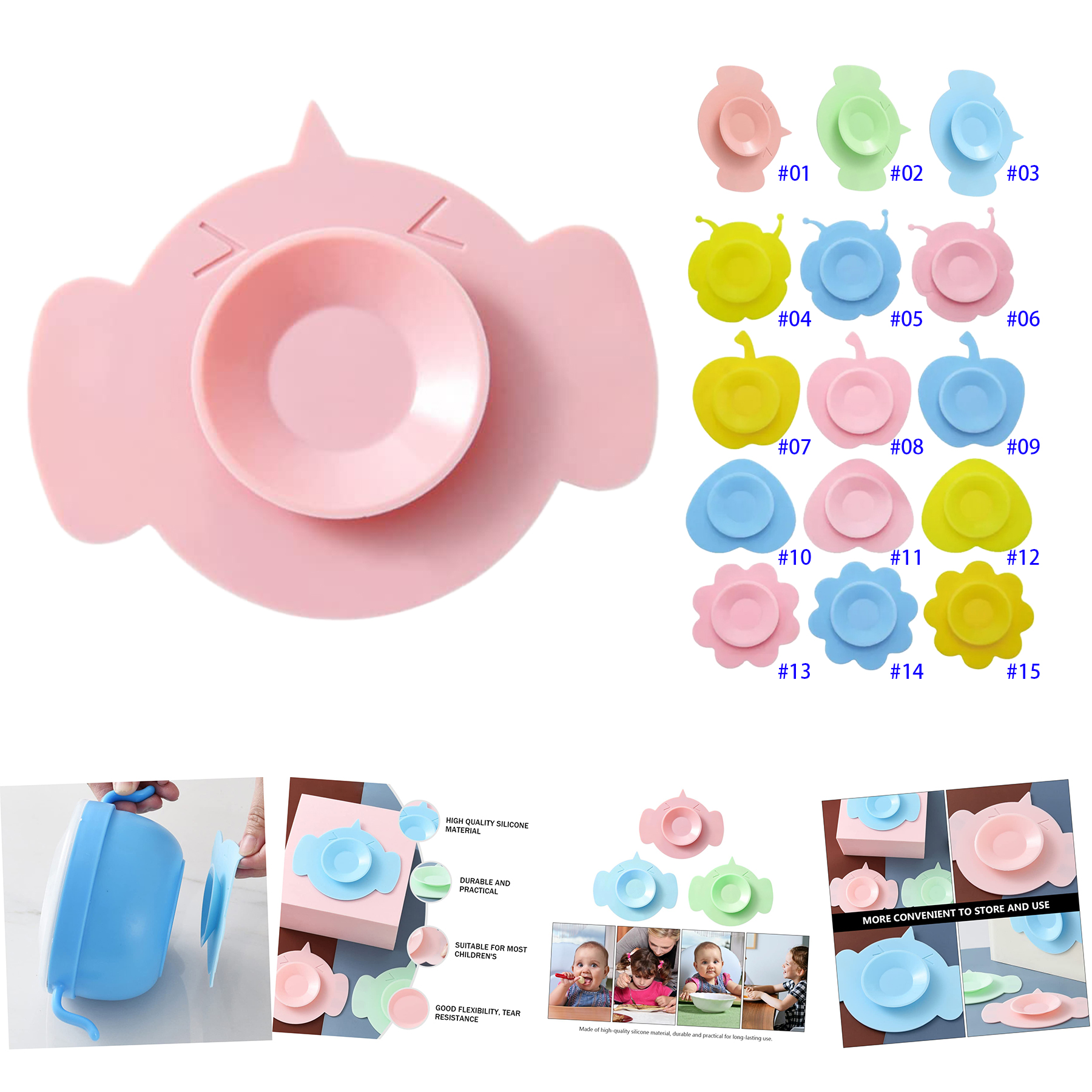 Fruit Shaped Suction Cup for Baby Bowl 2