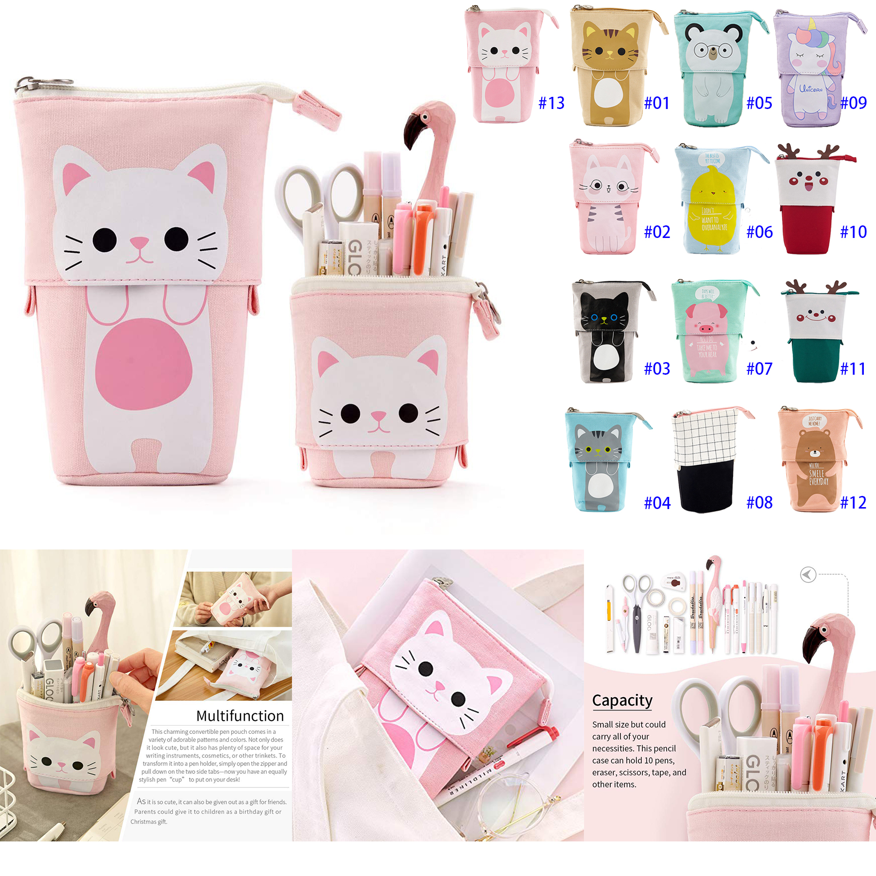 Big Capacity Pencil Pen Case Pouch 2